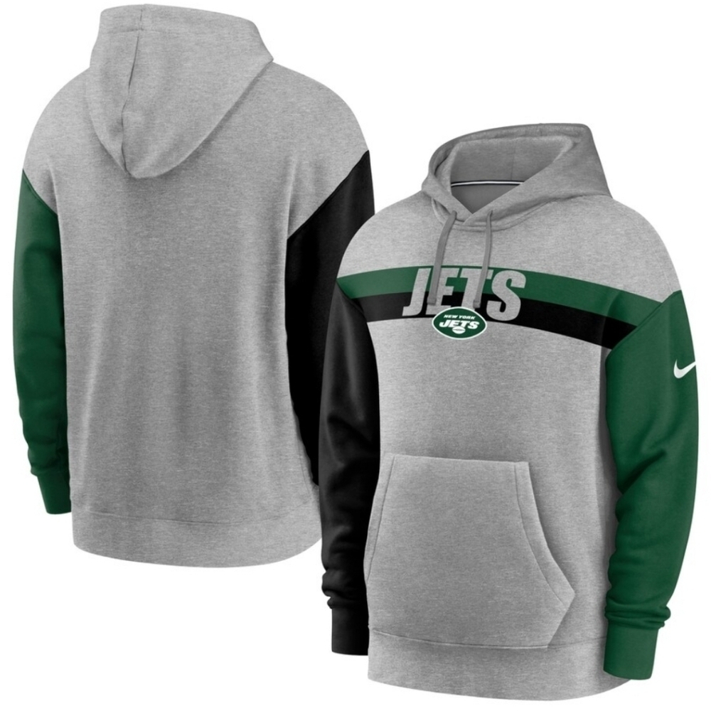 Nike NFL New York Jets Football Heritage Hoodie Pullover Size L